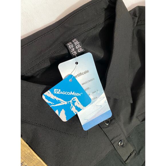 Magco Msen Mens Athletic Stretch Shirt Long Sleeve Fast Dry Outdoor Work 2XL - Picture 10 of 10
